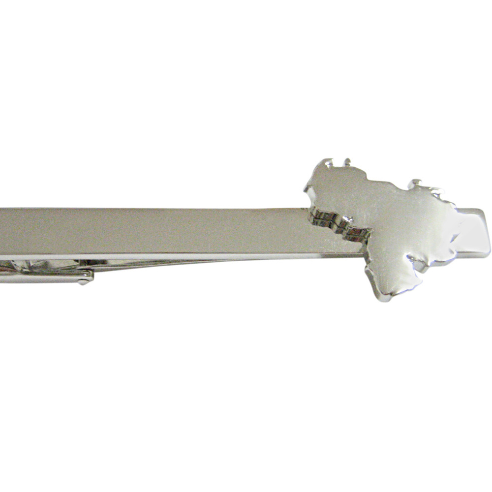 Venezuela Map Shape Square Tie Clip